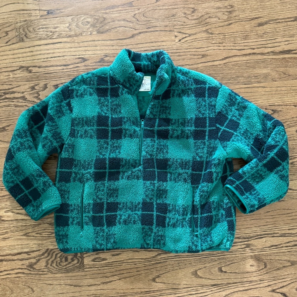 NWOT OFFLINE By Aerie Sherpa Quarter Zip Sweatshirt Large
